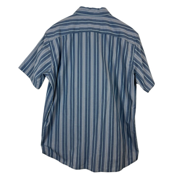 Kuhl Born in the Mountains Men's L Blue Striped Comfort Shirt - Picture 4 of 9